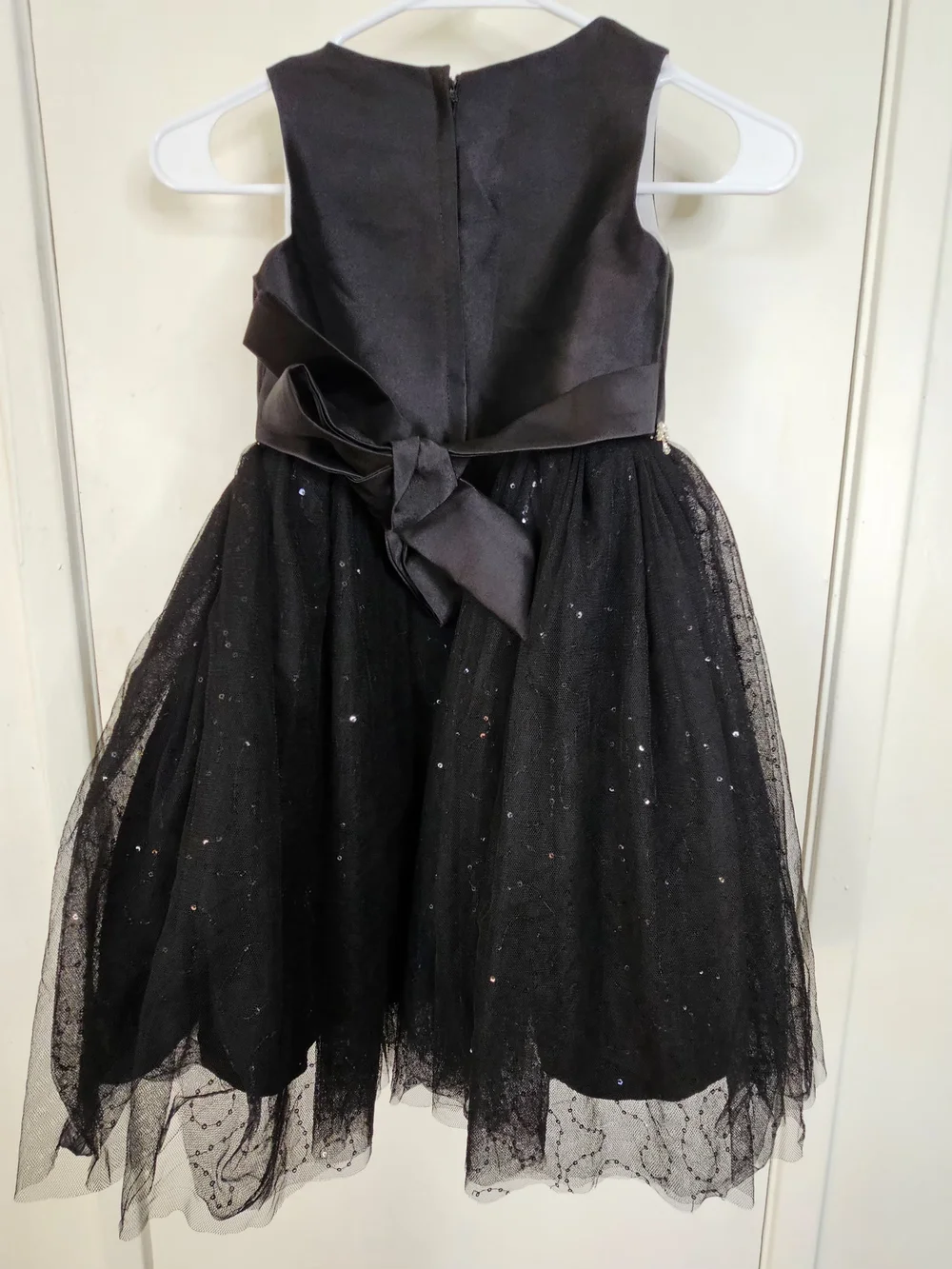 Black Sequin Tulle Party Dress Girls Formal Occasion